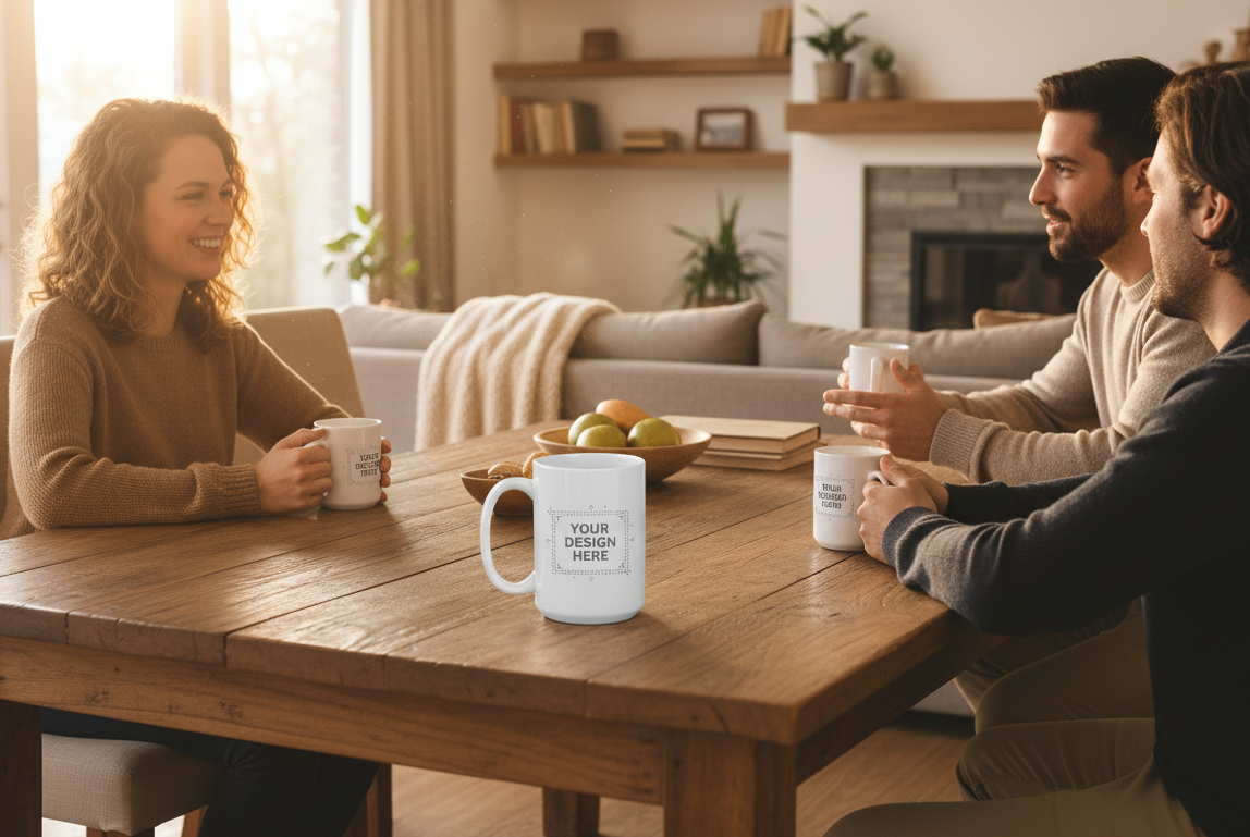 15 oz. Custom Ceramic Mug- Perfect for a gift for any season or promotional product