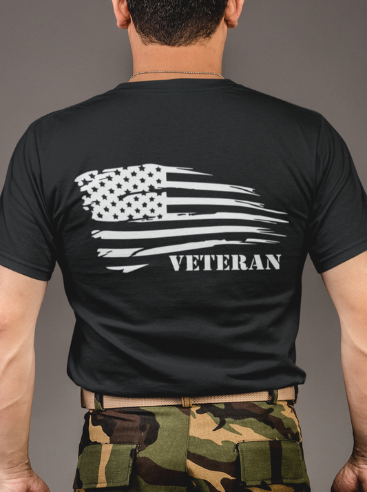 Veteran Tshirt Featuring the Flag