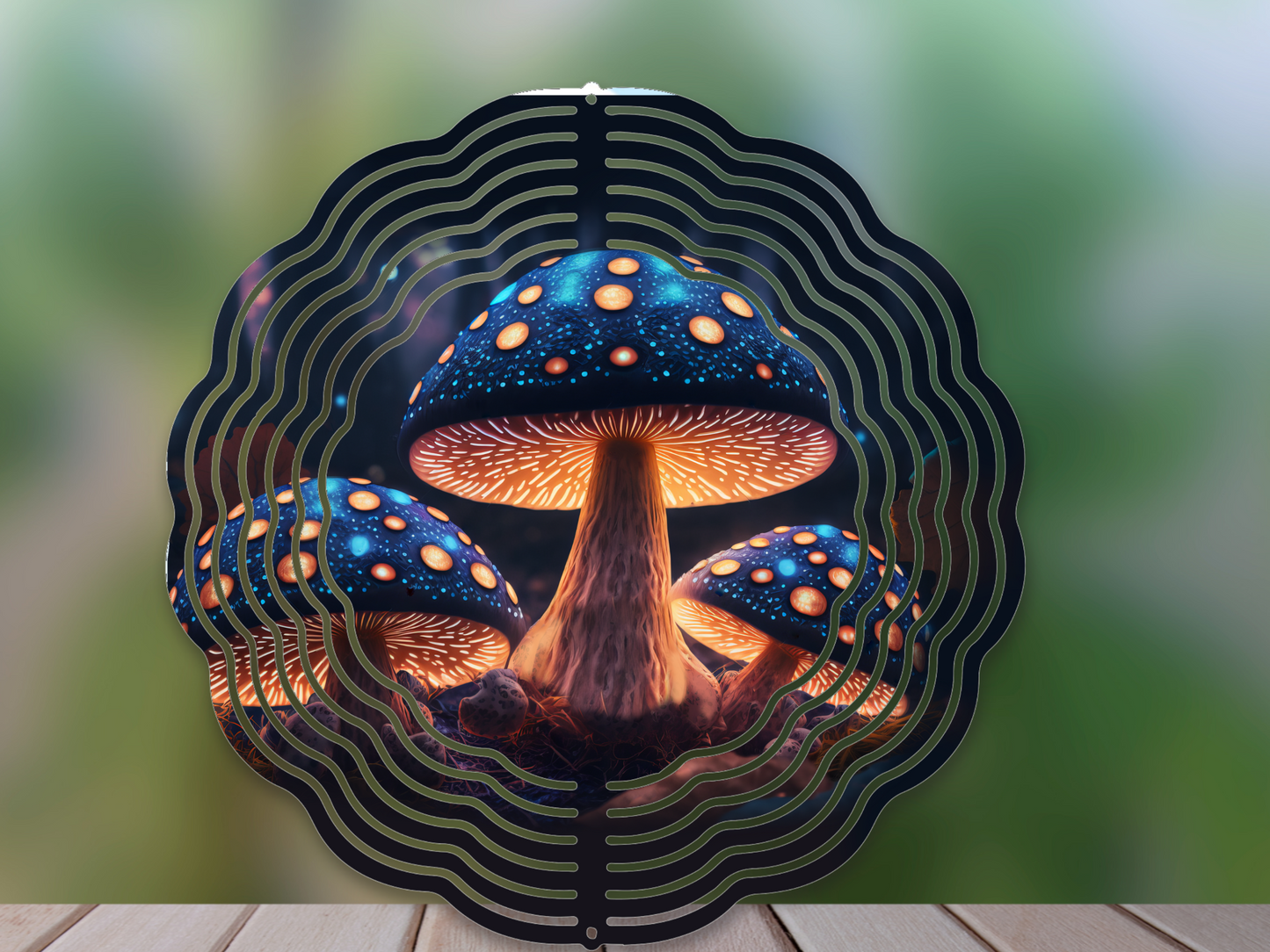Colorful Round Wind Spinners For Garden, Patio, or Yard-Five Different Designs
