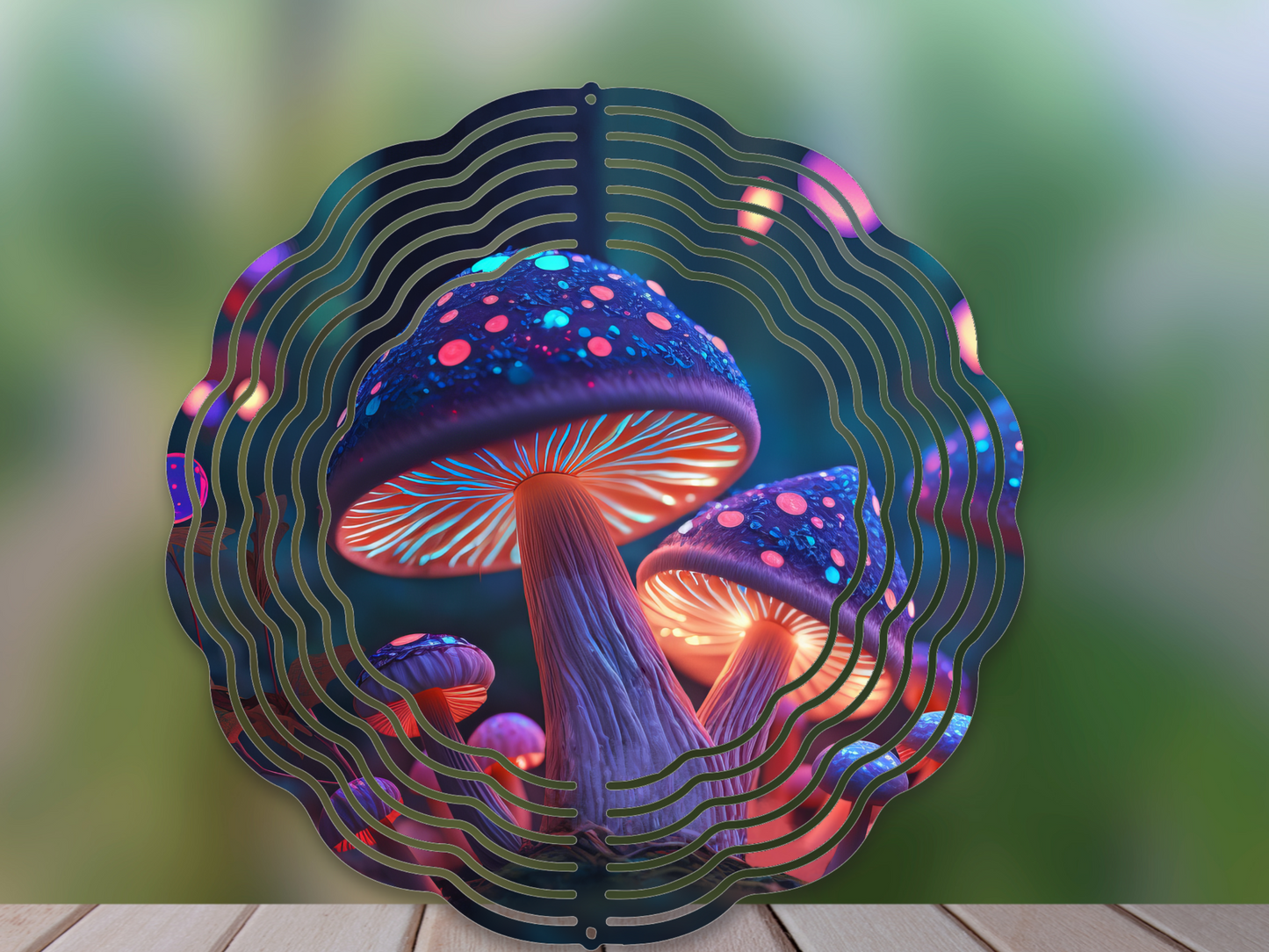 Colorful Round Wind Spinners For Garden, Patio, or Yard-Five Different Designs