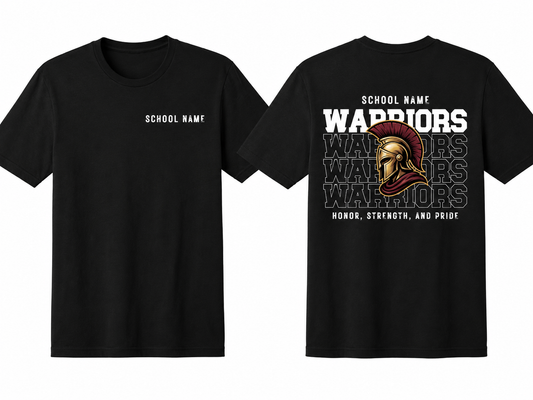 Custom School Spirit T-Shirt | Personalized School Name & Mascot Shirt
