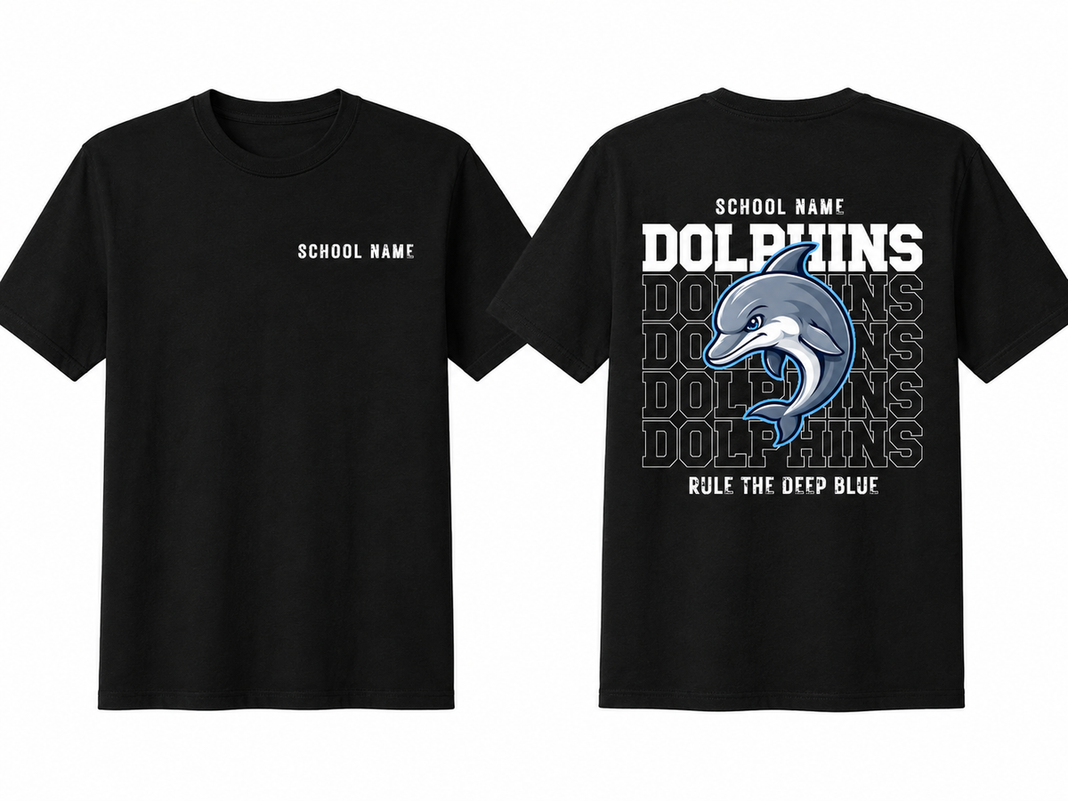 Custom School Spirit T-Shirt | Personalized School Name & Mascot Shirt