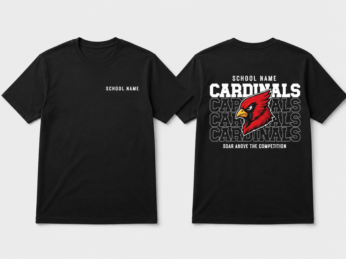 Custom School Spirit T-Shirt | Personalized School Name & Mascot Shirt