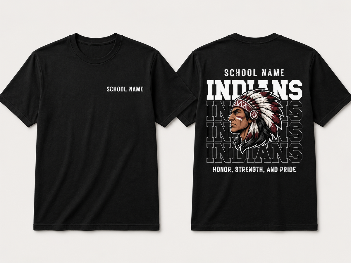 Custom School Spirit T-Shirt | Personalized School Name & Mascot Shirt