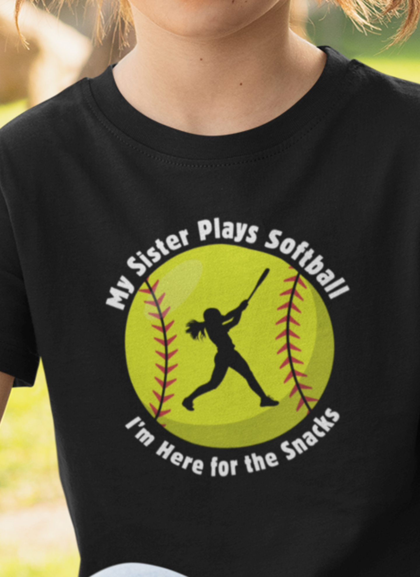 HERE FOR THE SNACKS YOUTH SOFTBALL TEE