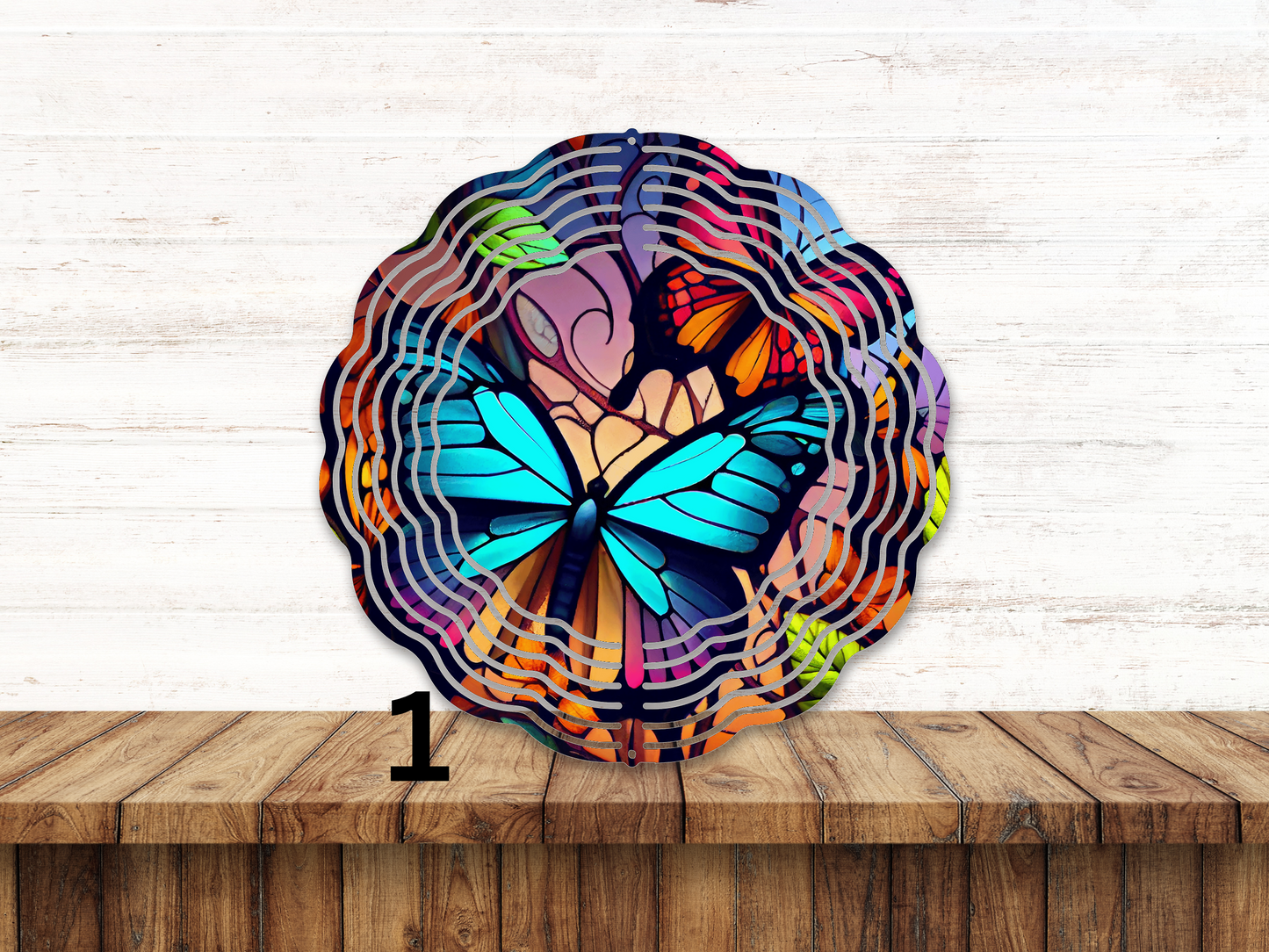 Colorful Butterfly Wind Spinners For Patio, Four Different Designs