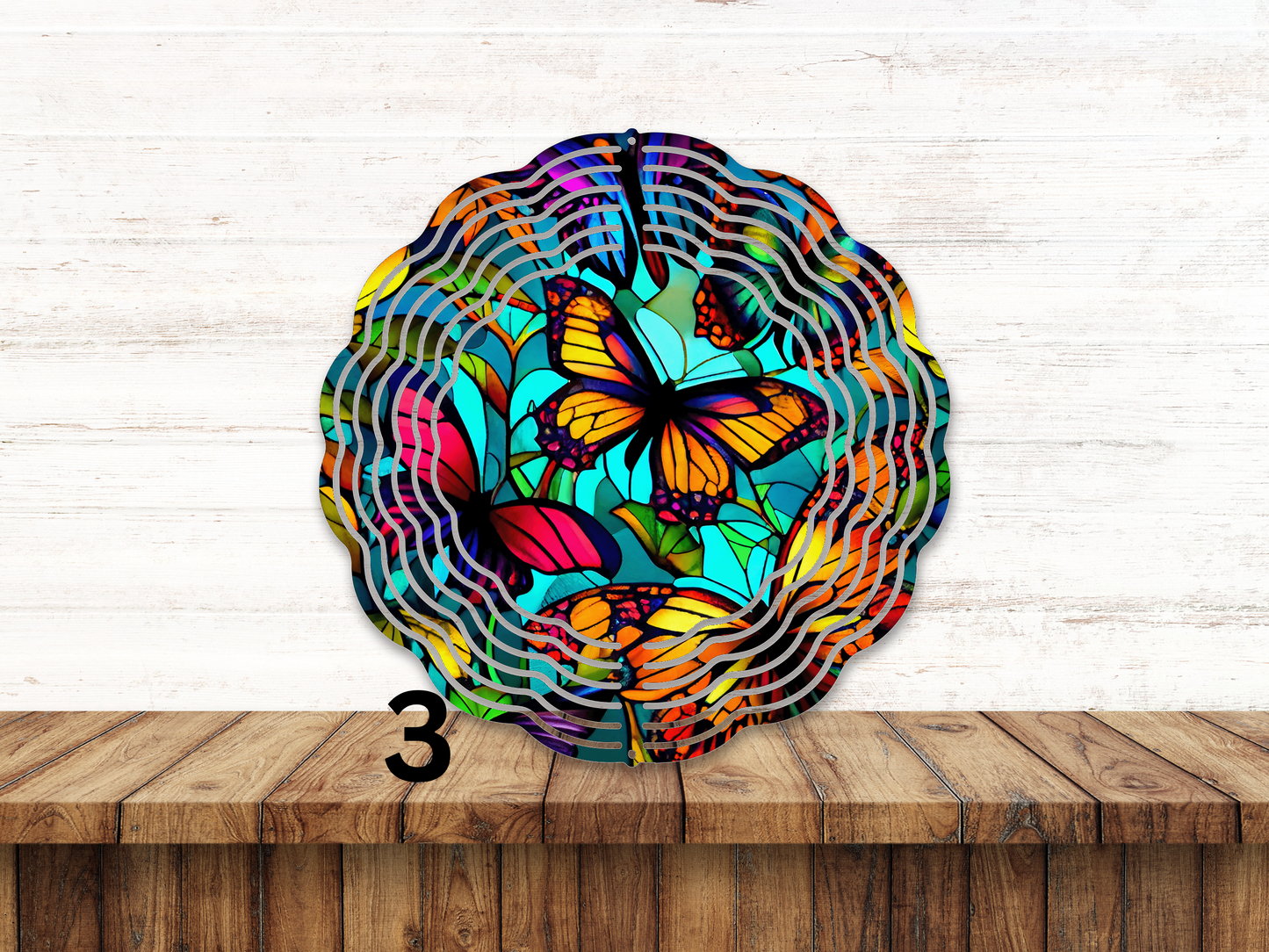 Colorful Butterfly Wind Spinners For Patio, Four Different Designs