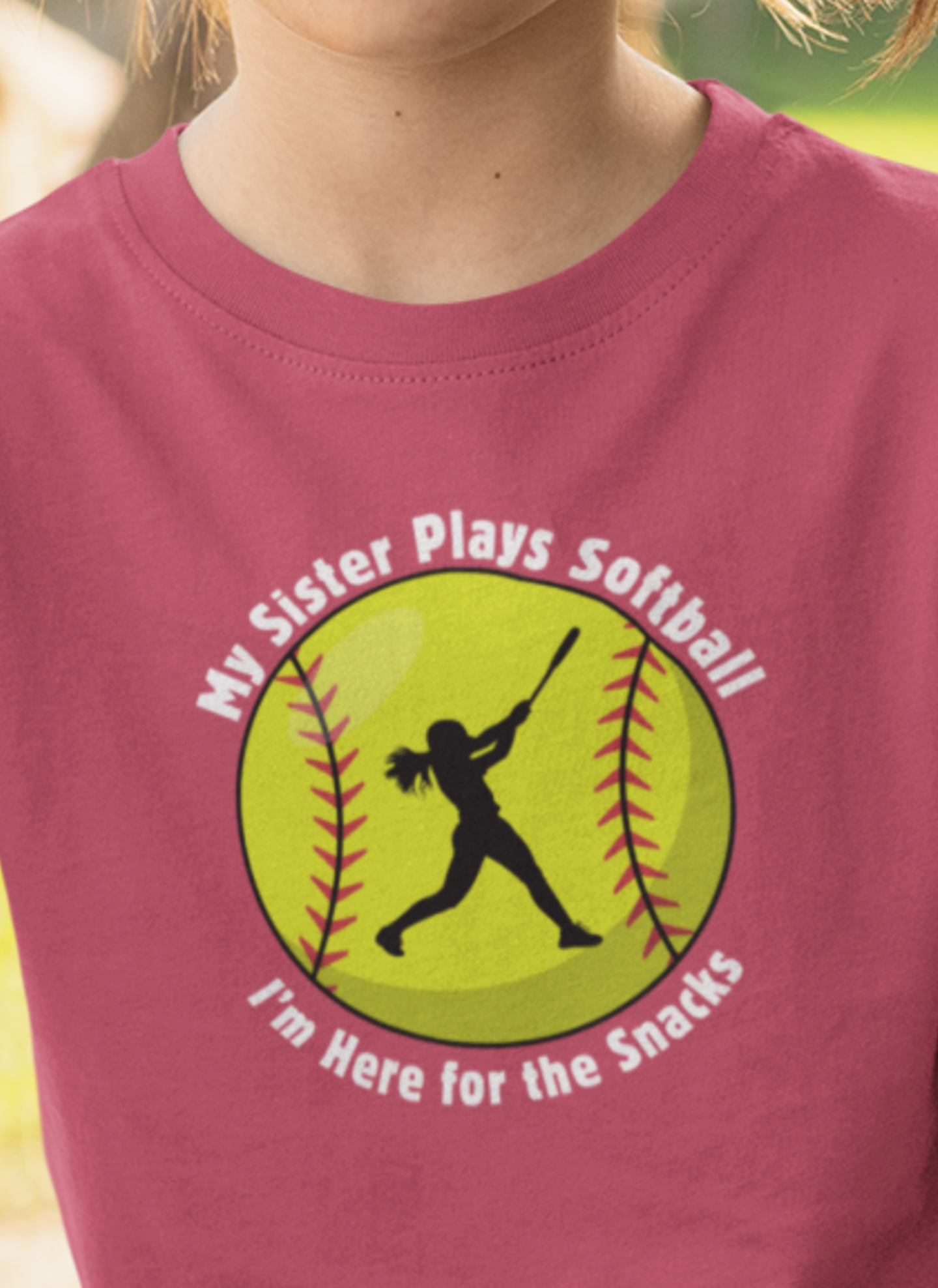 HERE FOR THE SNACKS YOUTH SOFTBALL TEE