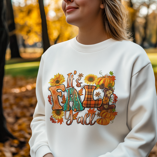 It's Fall Y'all" Sweatshirt - Perfect for Autumn Days