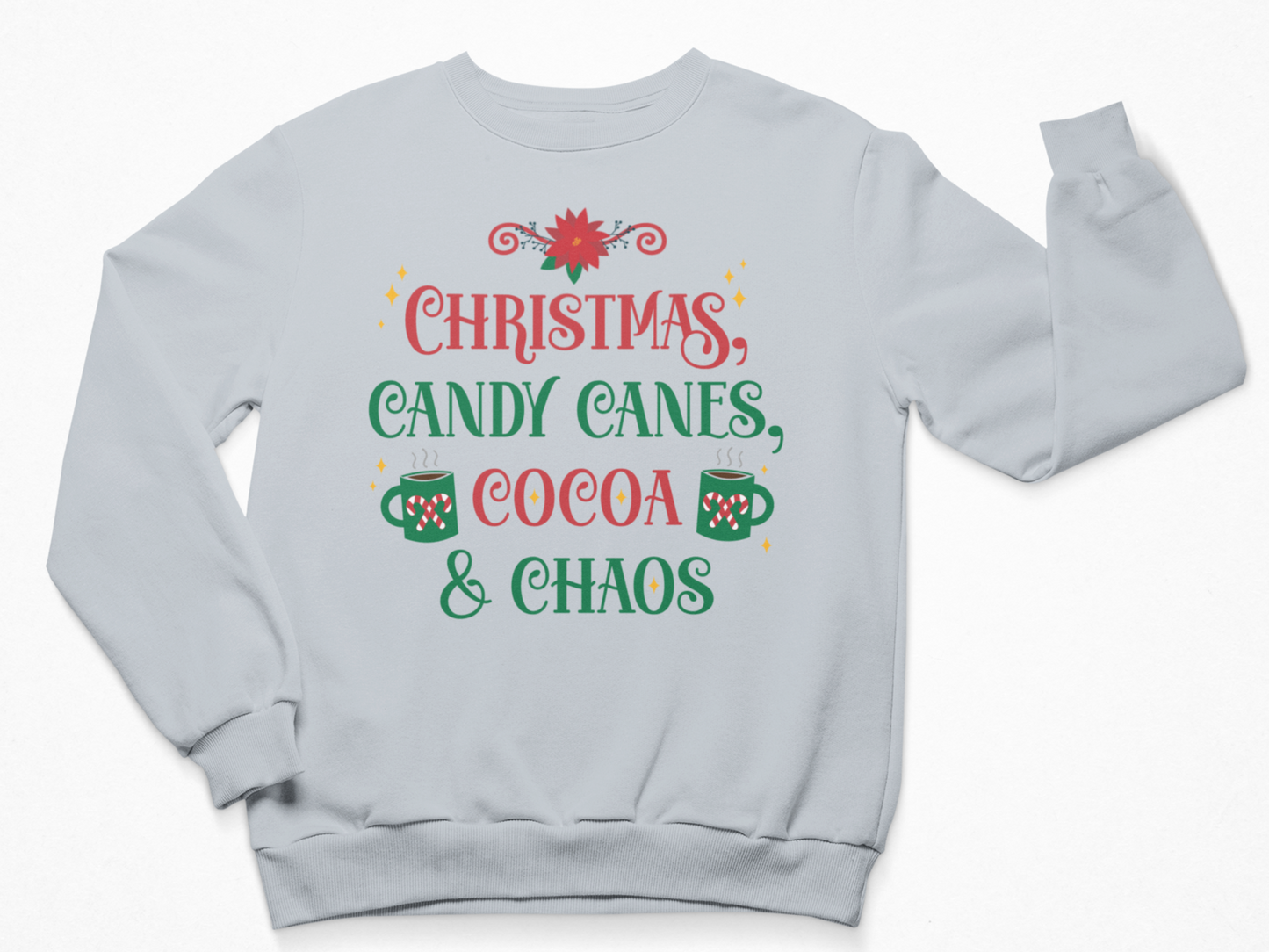 Kids Christmas Sweatshirt, Cute Santa, Gingerbread & Holiday Tree Sweatshirt