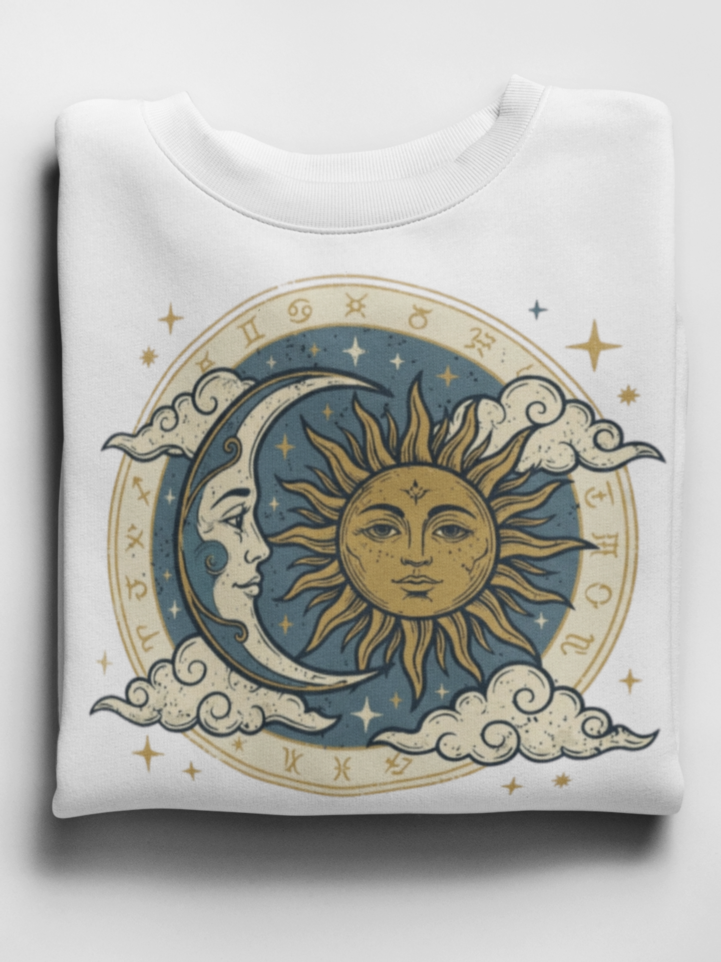 Celestial Floral Graphic T-Shirt ‚Äì Available in Black, Grey, Blue, and Pink
