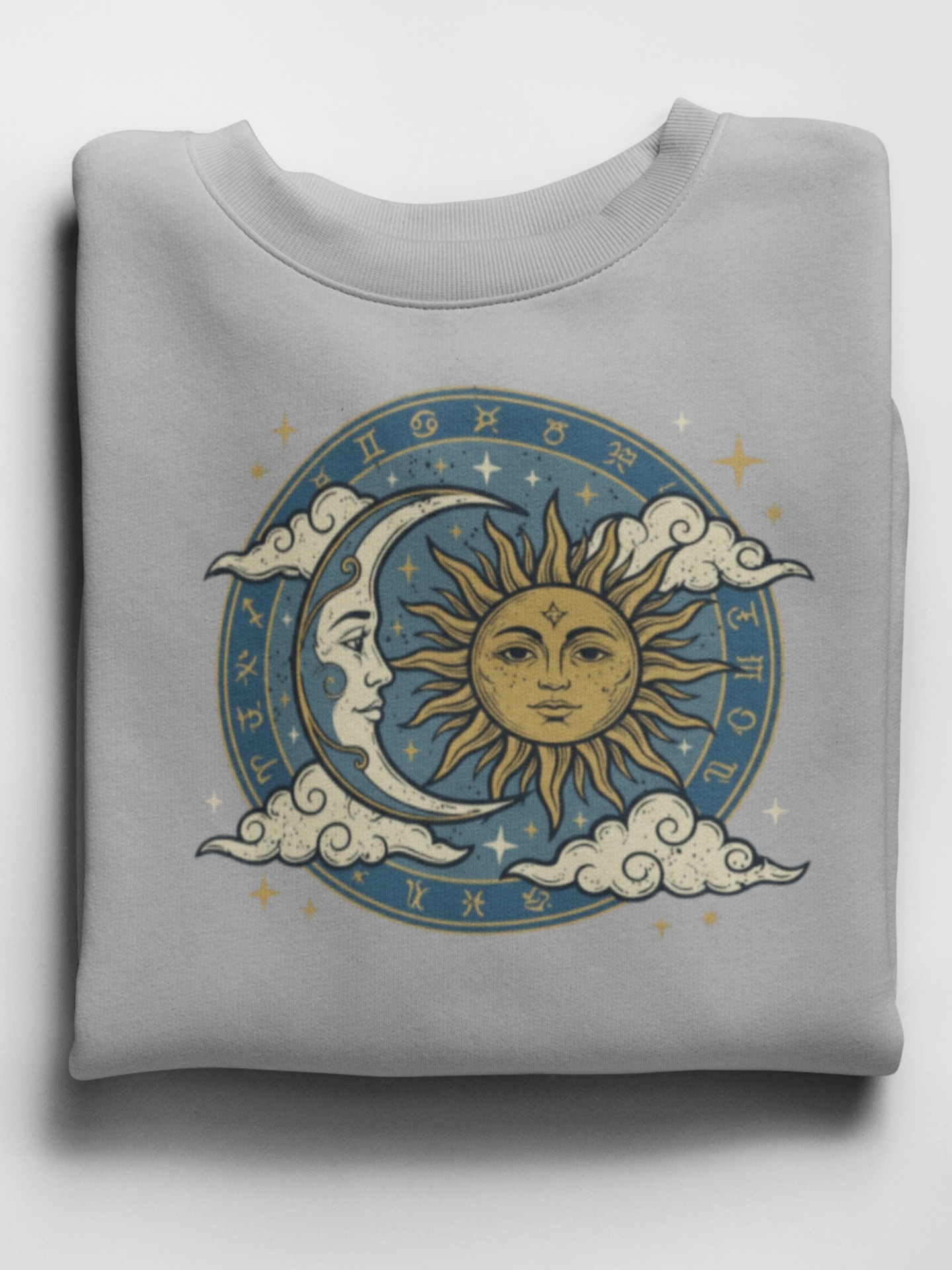 Celestial Floral Graphic T-Shirt ‚Äì Available in Black, Grey, Blue, and Pink