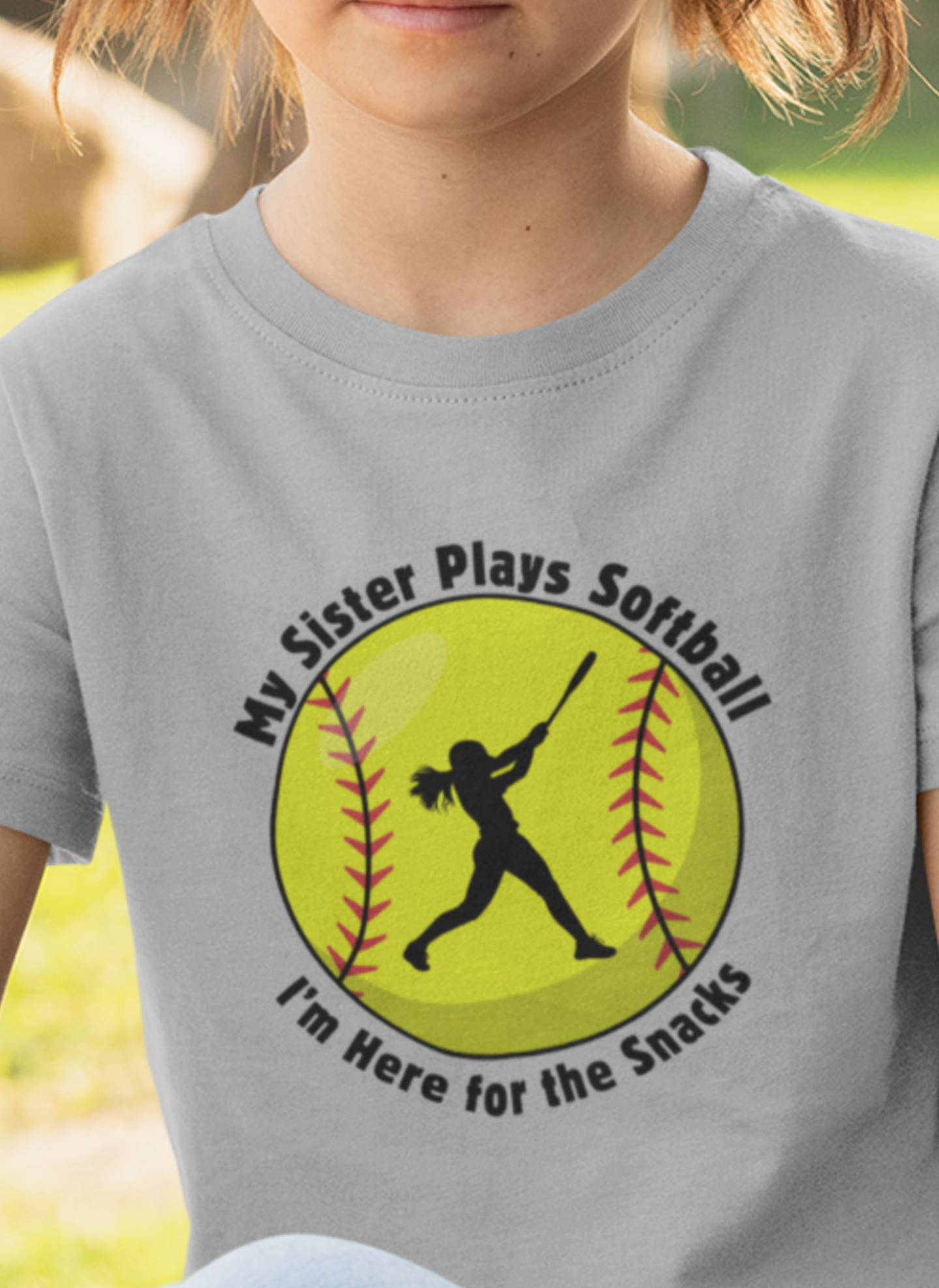 HERE FOR THE SNACKS YOUTH SOFTBALL TEE