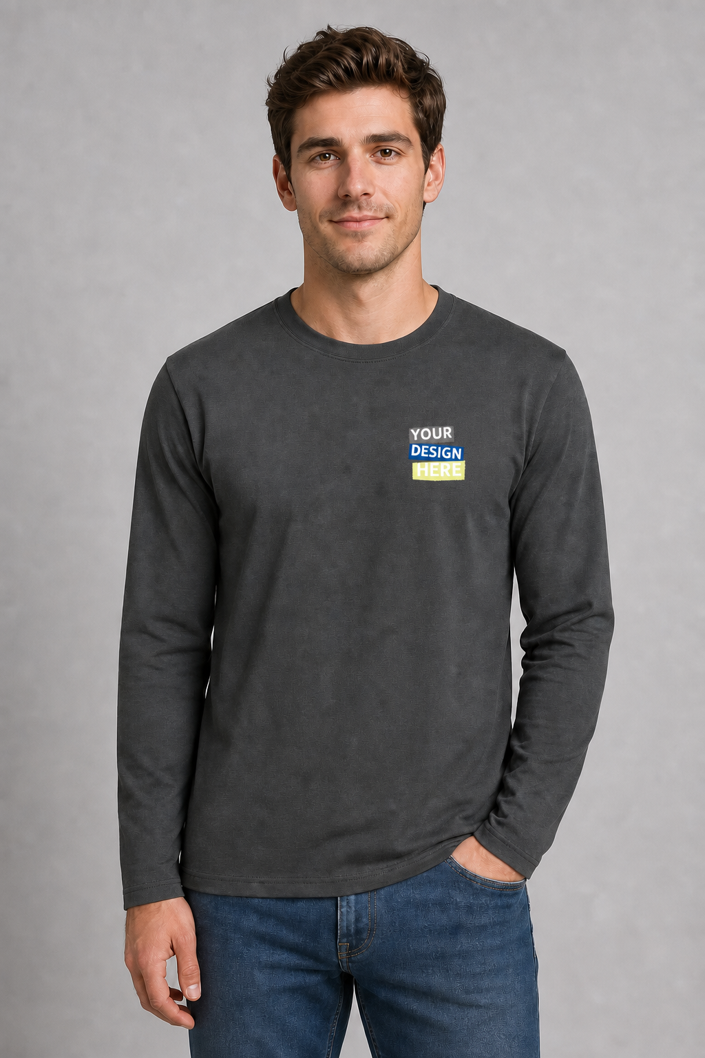 Adult Gildan long sleeved T-shirt- Personalize a Long-sleeved Tshirt with your Logo, Graphic or text for men or women