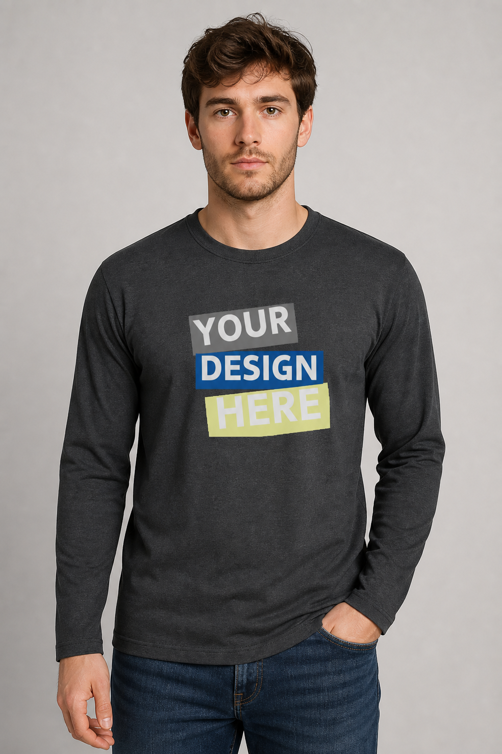 Adult Gildan long sleeved T-shirt- Personalize a Long-sleeved Tshirt with your Logo, Graphic or text for men or women