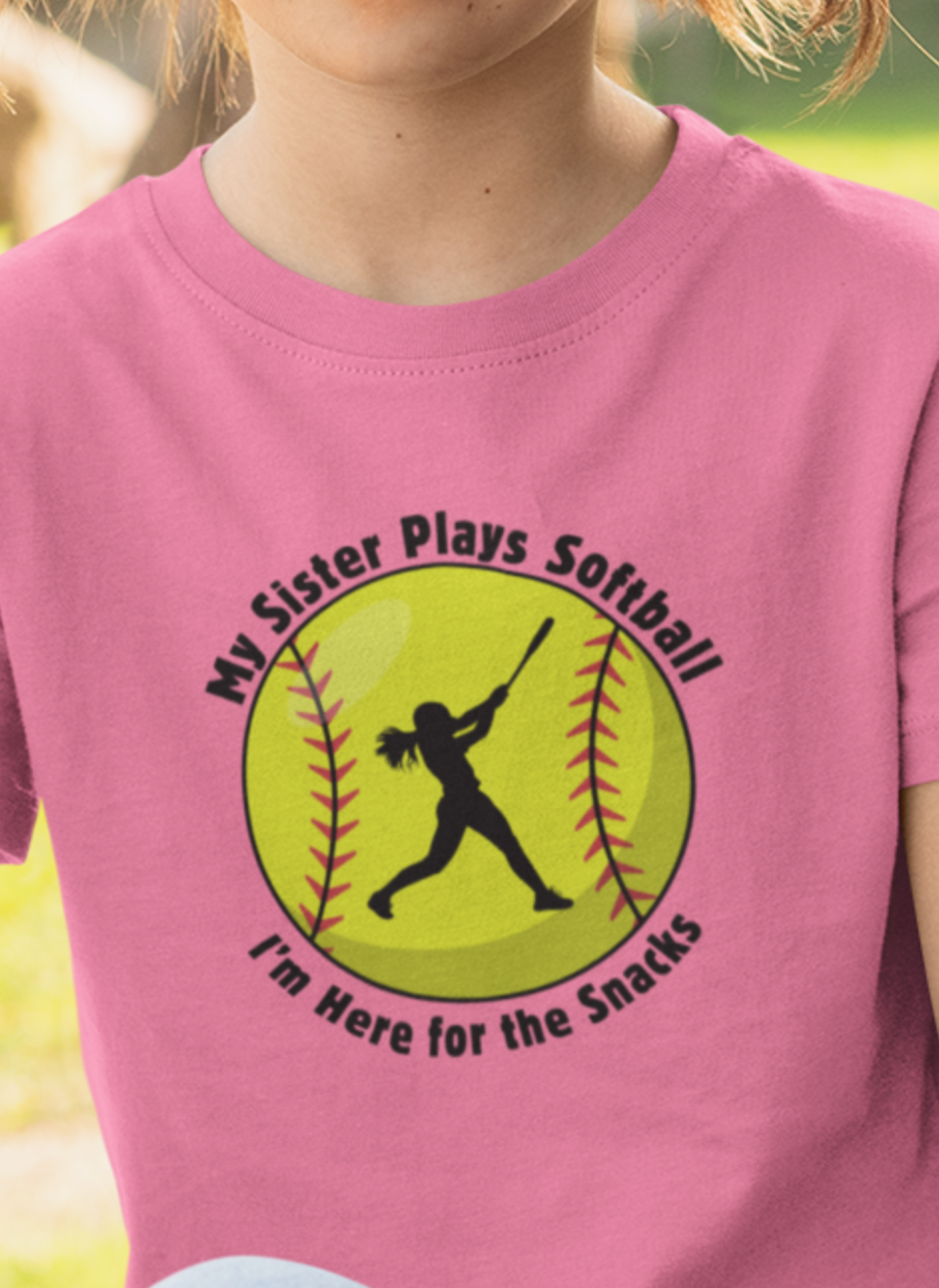 HERE FOR THE SNACKS YOUTH SOFTBALL TEE