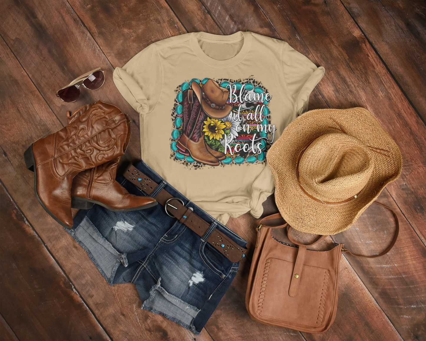 Graphic Tshirt "Blame It All On My Roots"