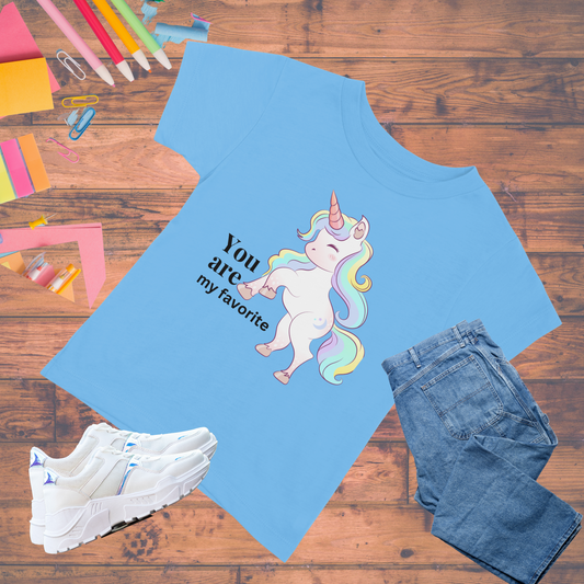 Unicorn "you are my favorite" youth girls t shirt