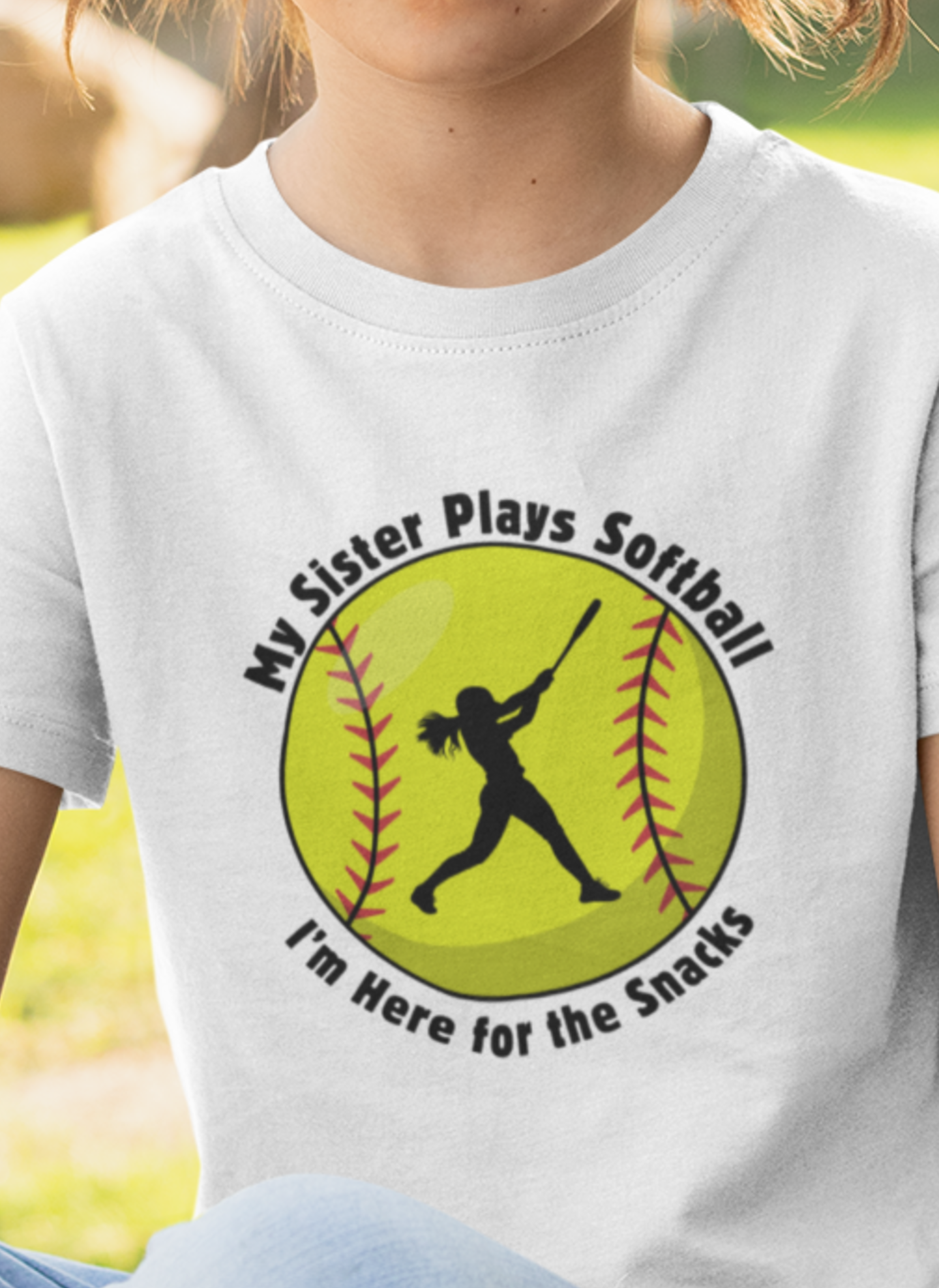 HERE FOR THE SNACKS YOUTH SOFTBALL TEE