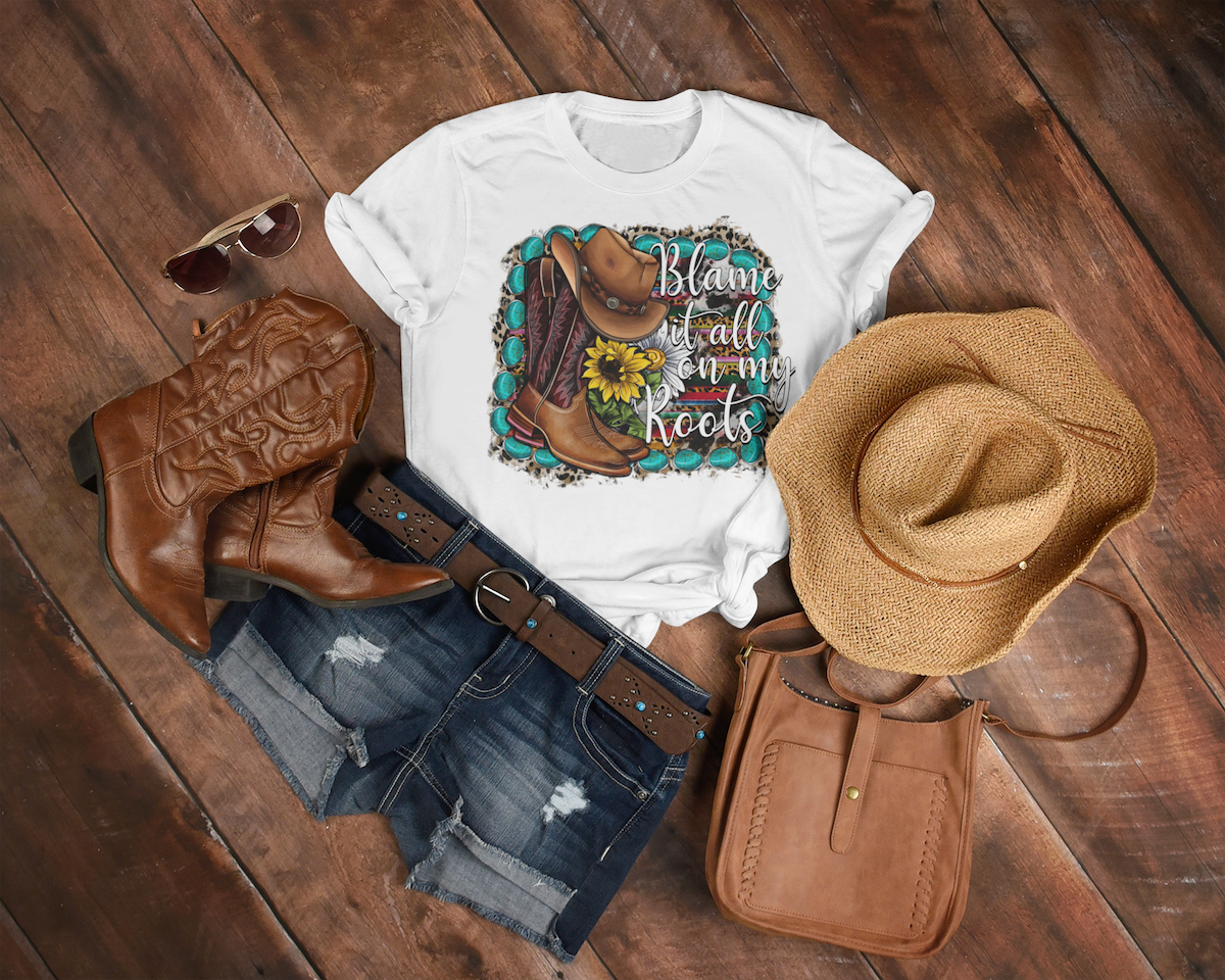 Graphic Tshirt "Blame It All On My Roots"