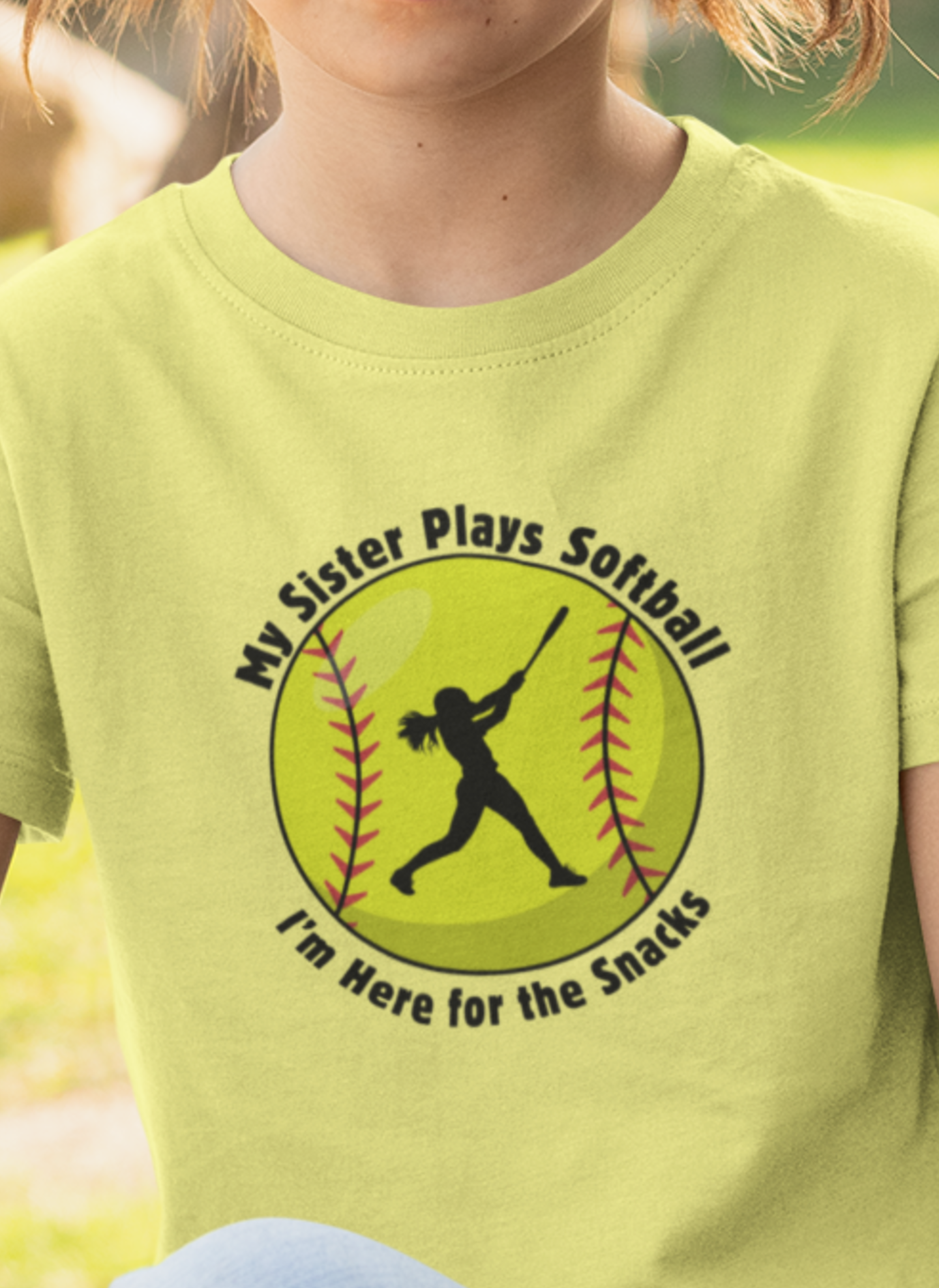 HERE FOR THE SNACKS YOUTH SOFTBALL TEE