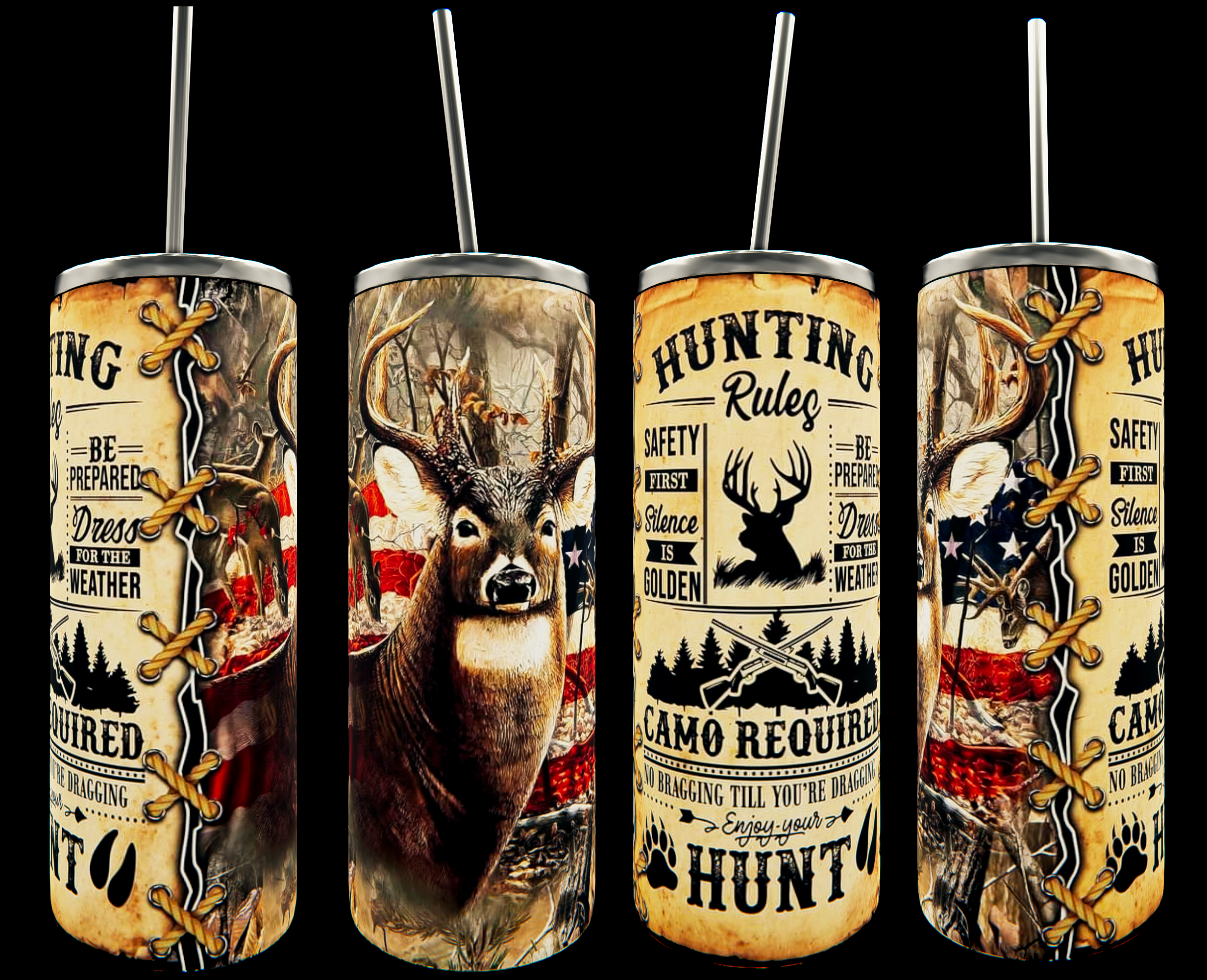 Hunting and Fishing Rules Tumblers
