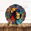 Stained Glass Look Butterfly Wind Spinner