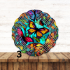Stained Glass Look Butterfly Wind Spinner