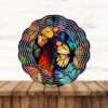 Stained Glass Look Butterfly Wind Spinner