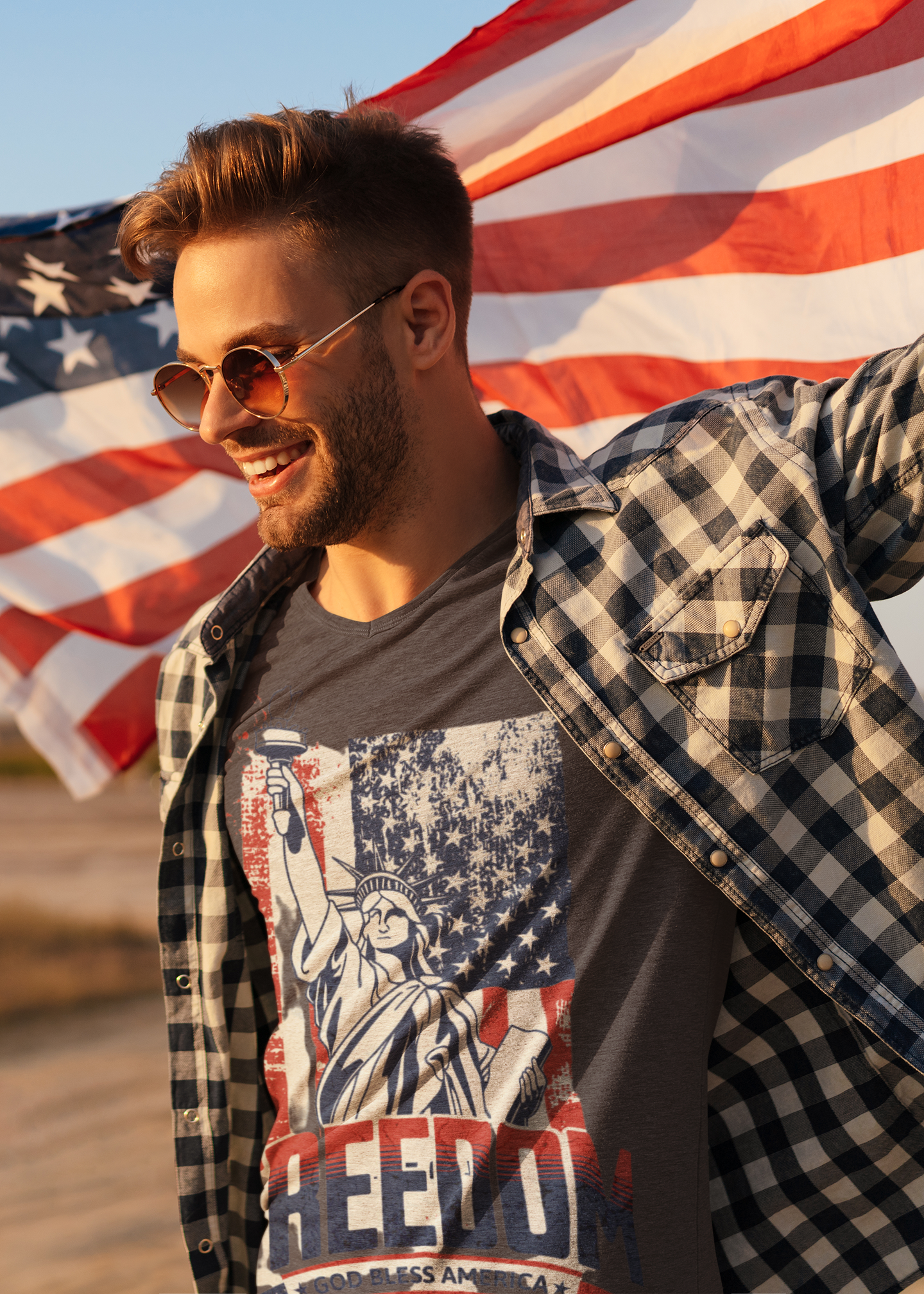 Freedom 4th of July men's Tshirt