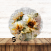 Sunflower Wind Spinner with Elegance of a Wooden Background