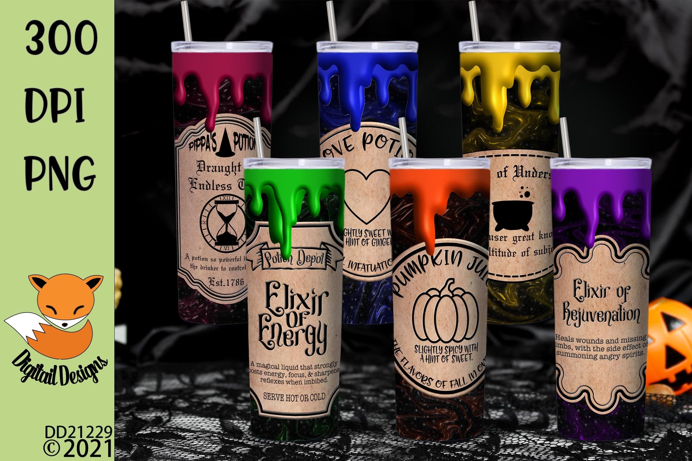 Halloween Magic Potion Drip 20 oz Tumbler