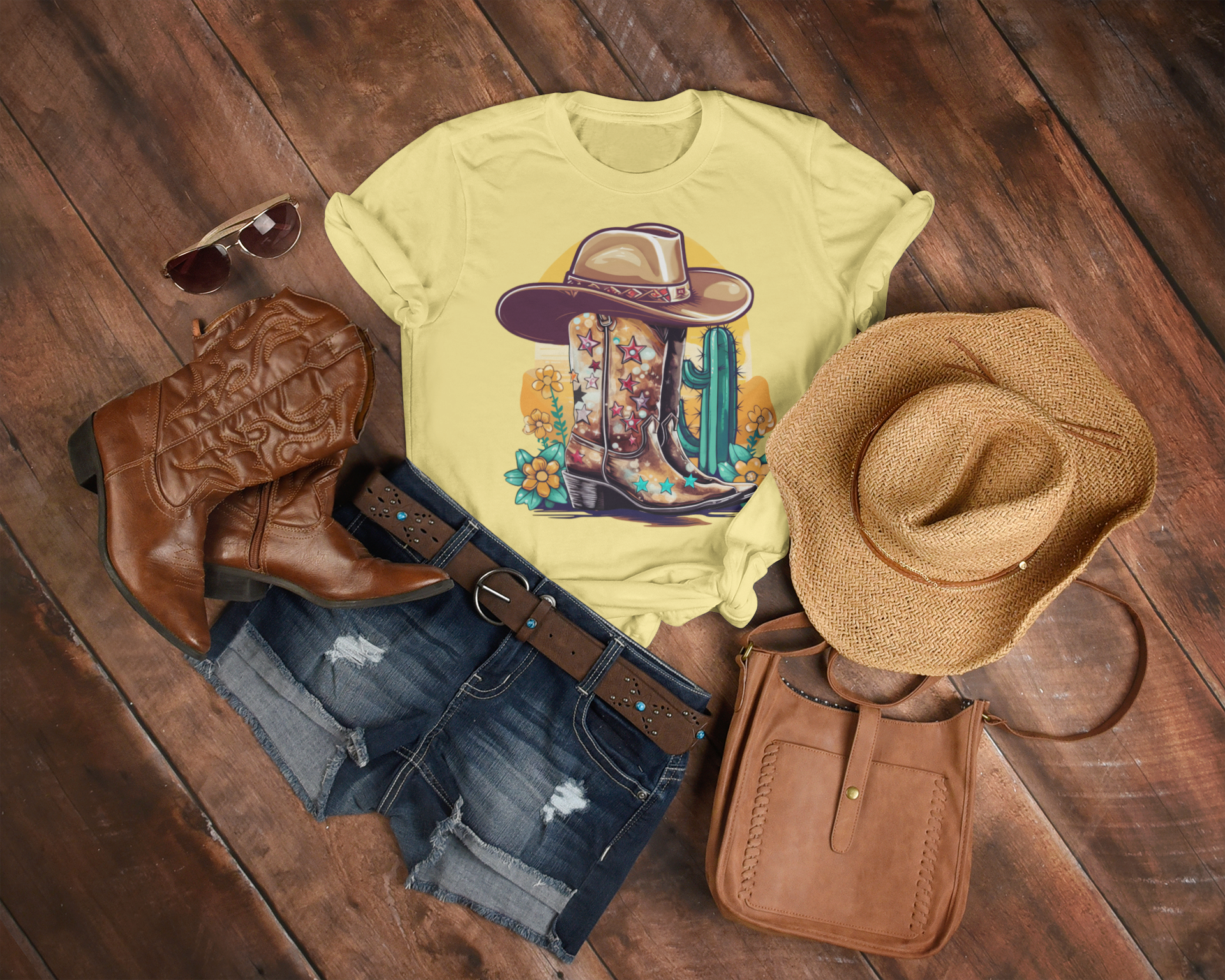 Wild West Blooms: Where Boots, Hats, and Flowers Unite