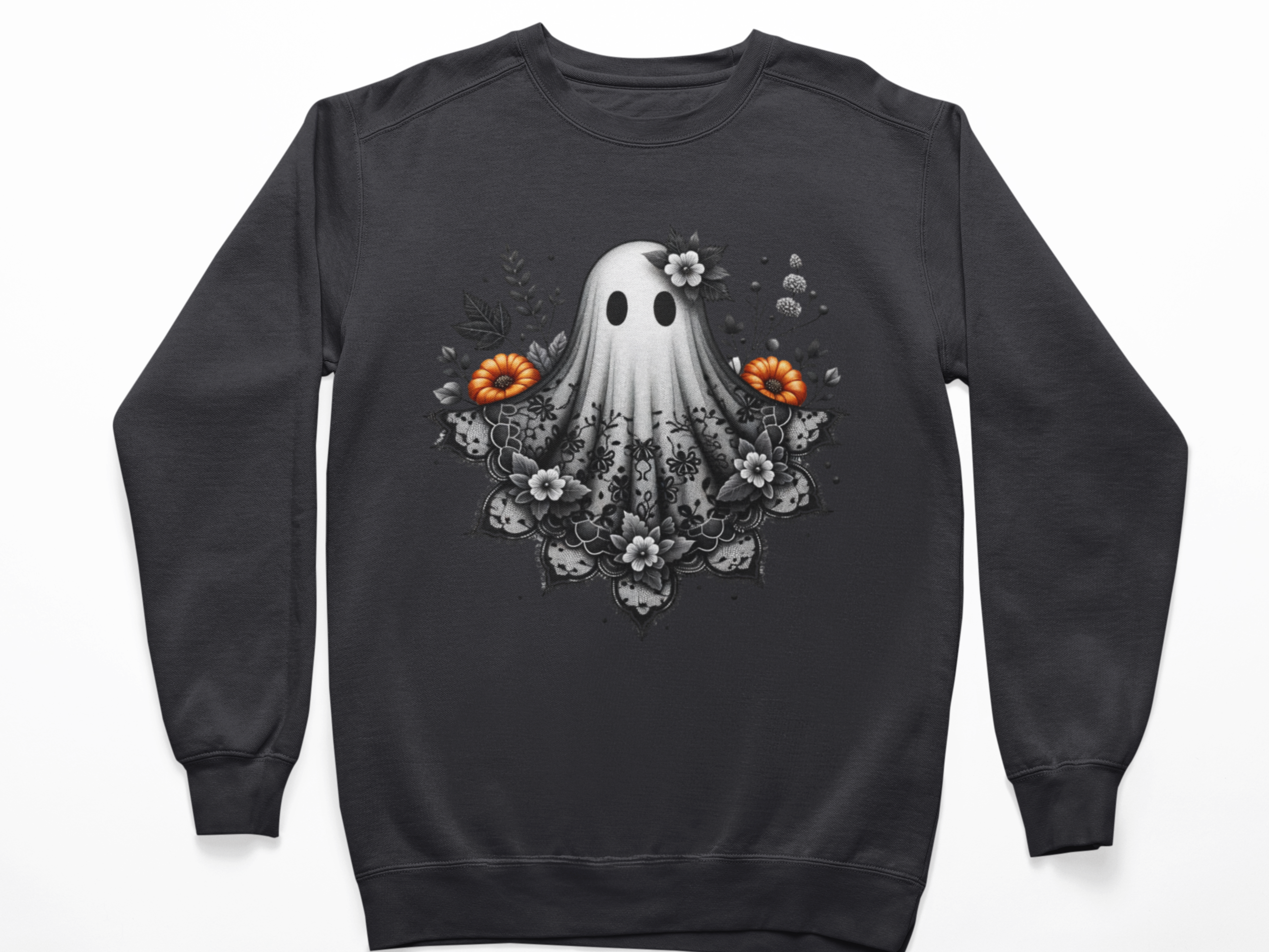Black Lace Ghost Sweatshirt