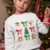 Festive Santa and bows sweatshirt