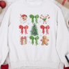 Festive Santa and bows sweatshirt