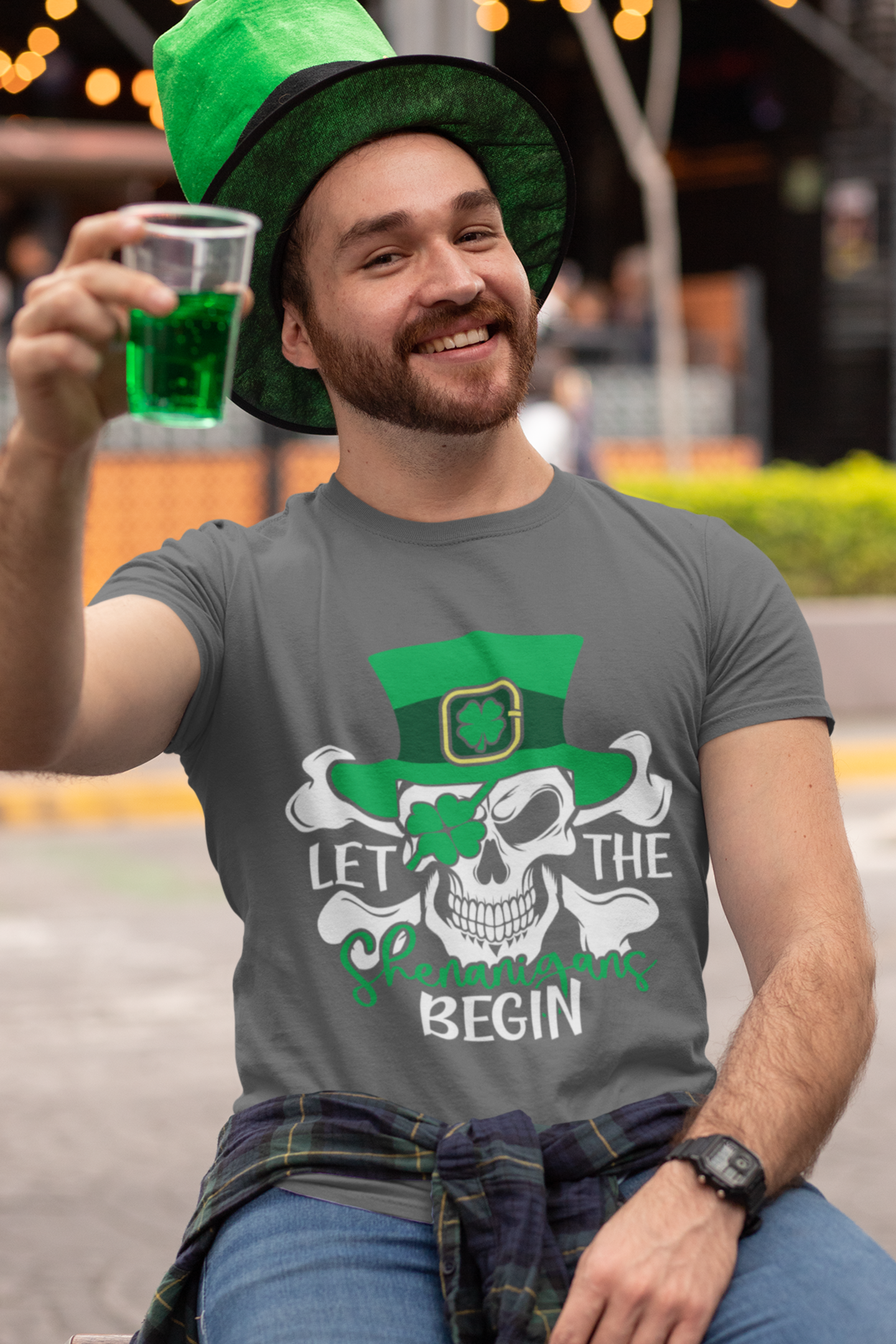 Let the Shenanigans Begin – St. Patrick’s Day Skull T-Shirt