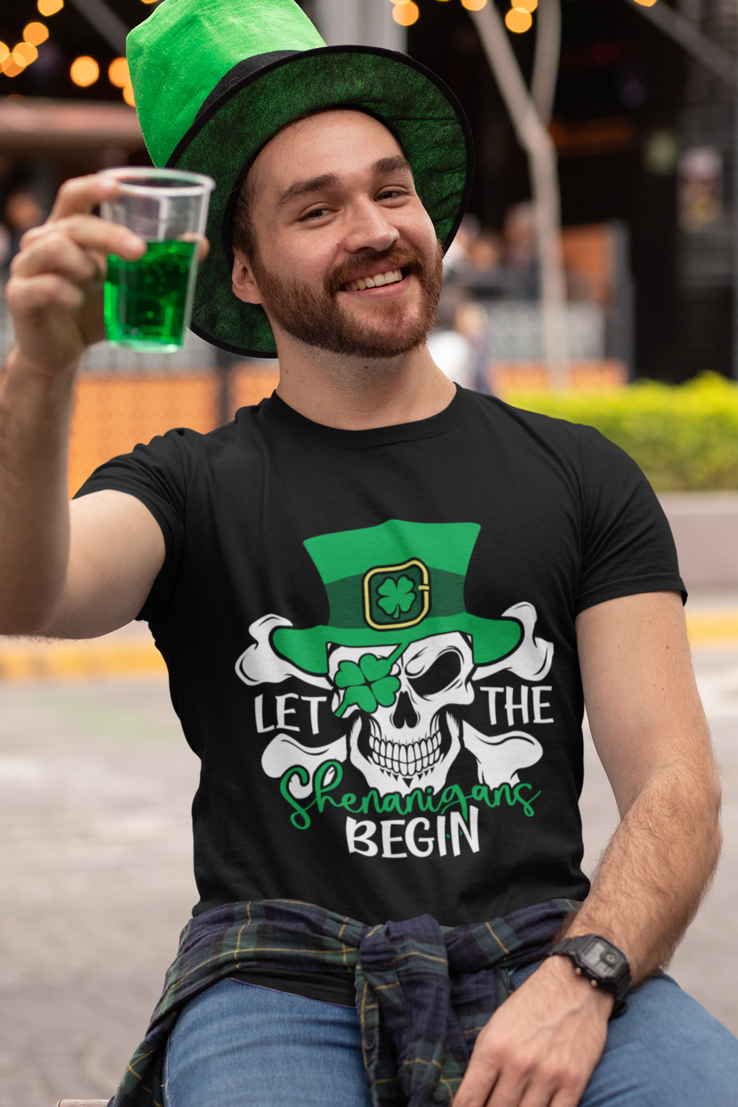 Let the Shenanigans Begin – St. Patrick’s Day Skull T-Shirt