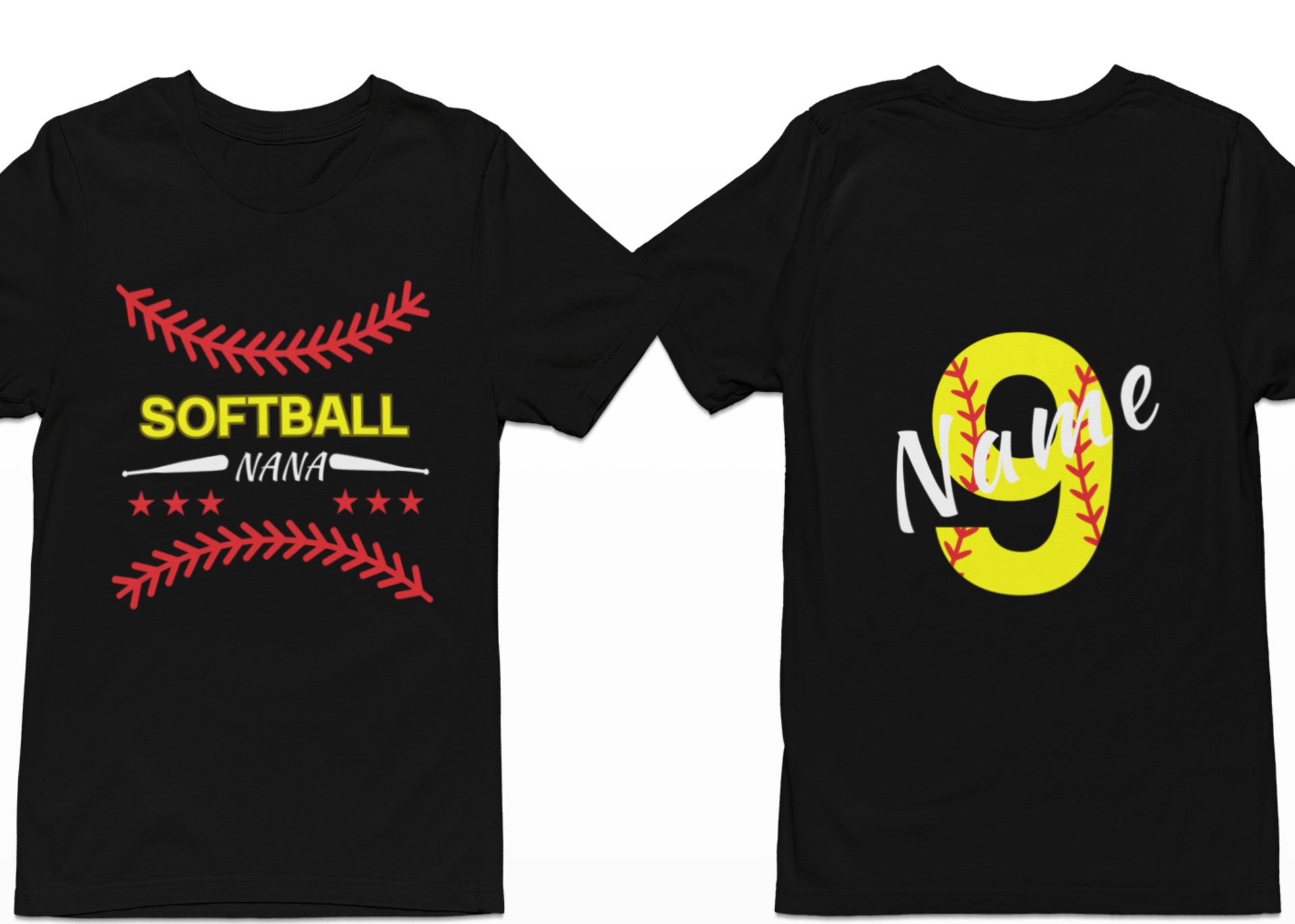 Custom Softball Mom Shirt – Personalized Name & Number Women’s Softball T‑Shirt – Game Day Tee for Moms, Aunts & Grandmas – Cute Softball Gift