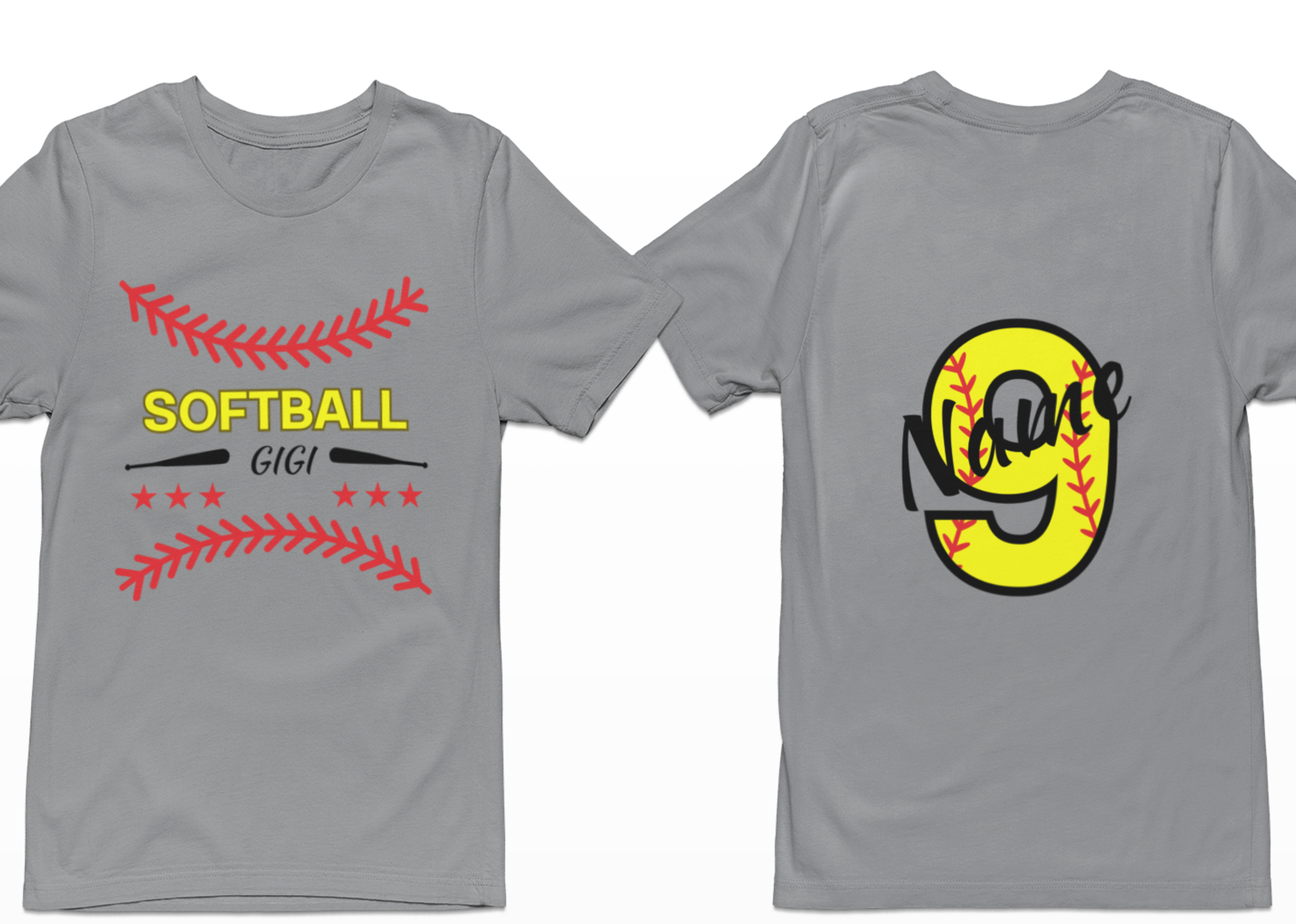 Custom Softball Mom Shirt – Personalized Name & Number Women’s Softball T‑Shirt – Game Day Tee for Moms, Aunts & Grandmas – Cute Softball Gift