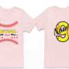 Custom Softball Mom Shirt – Personalized Name & Number Women’s Softball T‑Shirt – Game Day Tee for Moms, Aunts & Grandmas – Cute Softball Gift