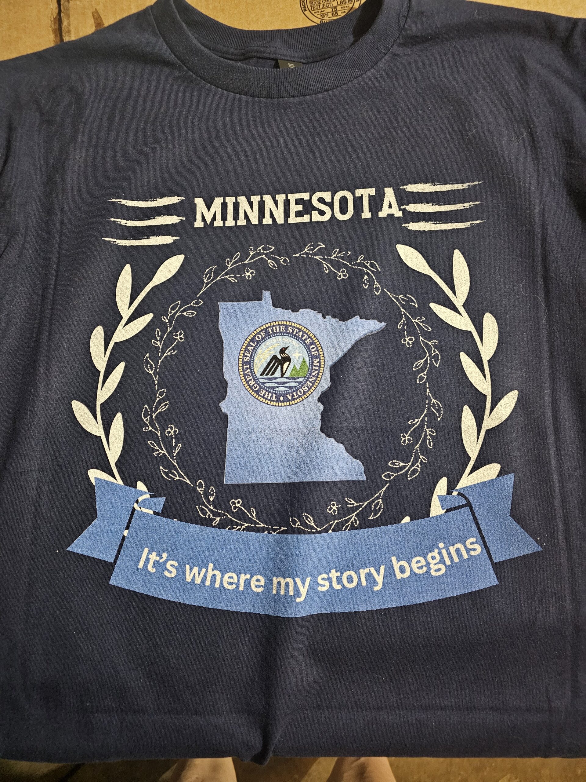 "Where My Story Began" personalized state Tshirt